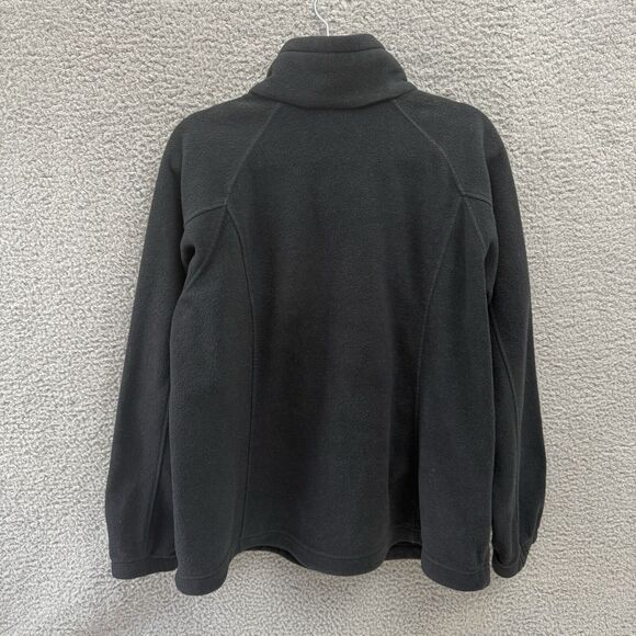 (Hole)Columbia Full Zip Black Fleece Jacket Women’s Top 1X Zipper Pockets - Picture 7 of 10